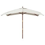 vidaXL Parasol de jardin avec mât en bois sable 300x300x273 cm