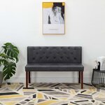 vidaXL Banc 120 cm Gris Similicuir daim