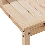 vidaXL Table de rempotage et étagères 82 5x50x109 5 cm bois massif pin