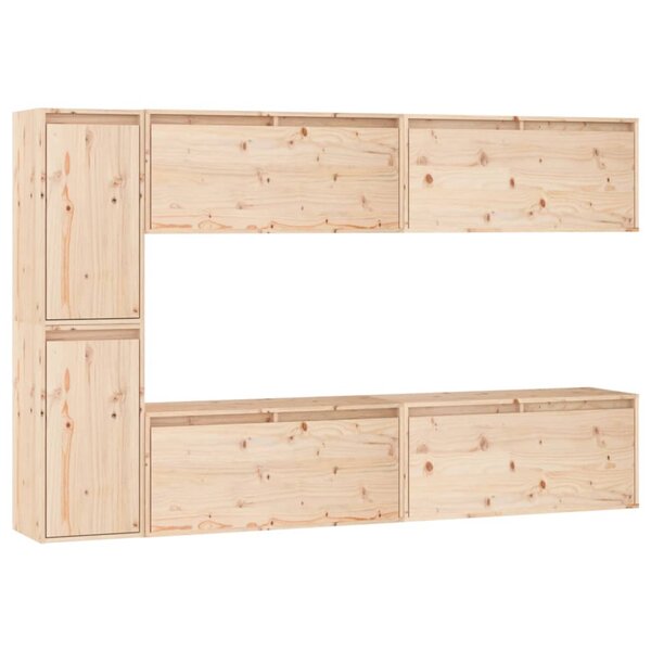 vidaXL Meubles TV 6 Pièces Bois massif de pin