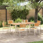 vidaXL Ensemble de salle à manger pour jardin 7 Pièces