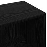 vidaXL Buffet avec tiroir Chêne noir 88 5 x 27 5 x 63 5 cm