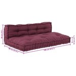 vidaXL Coussin de canapé 2 Pièces Marron tissu