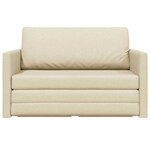 vidaXL Canapé-Lit 110cm Crème tissu