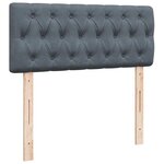 vidaXL Sommier à lattes de lit et matelas Gris foncé 120x200cm Velours