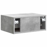 vidaXL Cabinet de chevet mural Gris béton 49 x 34 5 x 20 cm