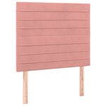 vidaXL Sommier à lattes de lit et matelas Rose 80x200 cm Velours