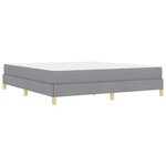 vidaXL Lit à ressorts avec matelas Gris clair 180 x 200 cm tissu