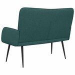 vidaXL Sofa 2 places Vert foncé 115 x 61 x 87 cm Tissu