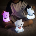Veilleuse souple en silicone rechargeable - Toto l'ourson