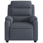 vidaXL Fauteuil de massage inclinable gris foncé velours