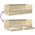 vidaXL Lit de jour avec tiroirs sans matelas chêne sonoma 90x190 cm