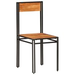 vidaXL Chaises à manger lot de 2 bois d'acacia solide