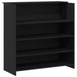 vidaXL Bureau de réception chêne noir 200x50x103 5cm bois d'ingénierie