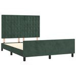 vidaXL Cadre de lit sans matelas vert foncé 140x190 cm velours