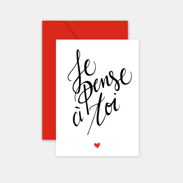 Carte pour dire un mot - je pense à toi