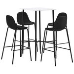 vidaXL Ensemble de bar 5 Pièces Tissu Noir