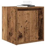 vidaXL Table de chevet murale vieux bois 38x34x40 cm
