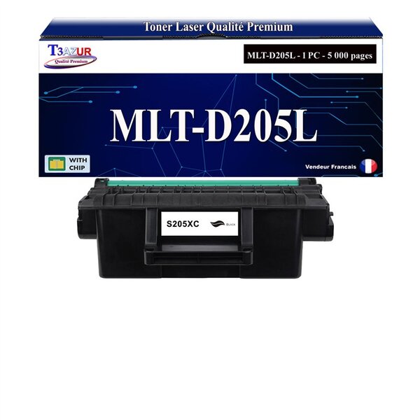 T3AZUR - Toner compatible avec Samsung MLT-D205L MLTD205LL pour Samsung ML3700D ML3700ND ML3710D ML3710DK ML3710DW ML3710ND ML3710NDK ML3712D ML3712DW ML3712ND