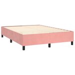 vidaXL Cadre de lit Rose 140x200 cm Velours