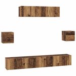 vidaXL Ensemble meuble TV 7 Pièces Bois Ancien Bois d'ingénierie