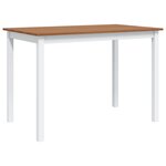 vidaXL Ensemble de salle à manger 5 Pièces Marron et blanc