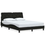 vidaXL Cadre de lit sans matelas noir 120x200 cm tissu