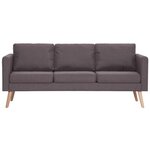 vidaXL Ensemble de canapé 2 Pièces tissu taupe