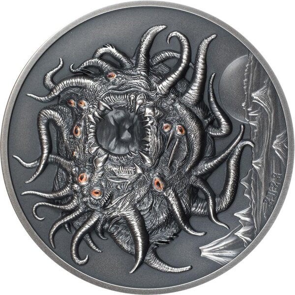 Pièce de monnaie en Argent 20 Dollars g 93.3 (3 oz) Millésime 2023 Lovecraft AZATHOTH