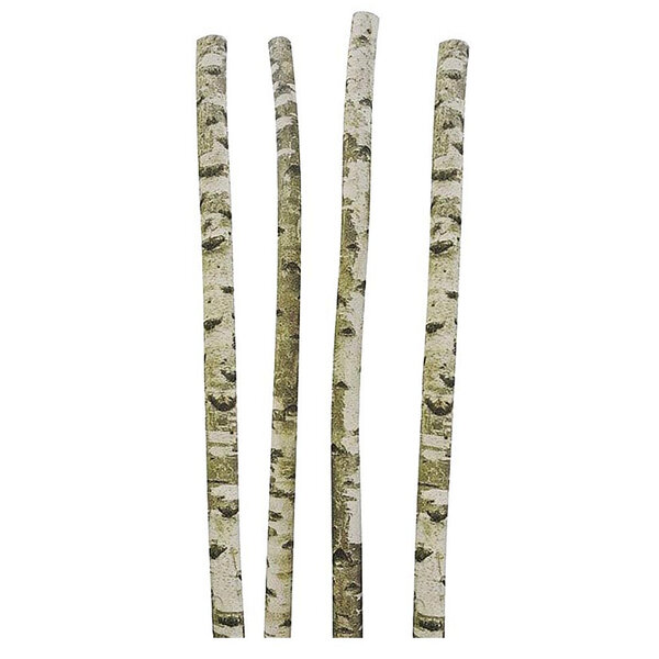 Troncs de bouleau décoratifs (lot de 4) hauteur 2m