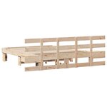 vidaXL Cadre de lit avec tiroir Marron 150 x 200 cm Bois massif en pin