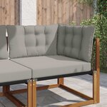 vidaXL Coussin de canapé d'extérieur 3 Pièces Gris Polyester