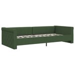 vidaXL Lit avec éclairage USB Vert foncé Tissu 90x200 cm