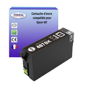 Cartouche d'encre générique epson workforce pro wf-4745  wf-4745dtwf  407xl - noire