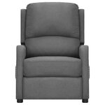 vidaXL Fauteuil de massage Gris clair Tissu
