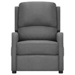 vidaXL Fauteuil de massage Gris clair Tissu