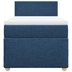 vidaXL Sommier à lattes de lit avec matelas Bleu 80x200 cm Tissu