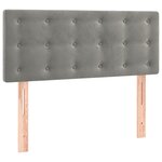vidaXL Sommier à lattes de lit et matelas Gris clair 90x190 cm Velours