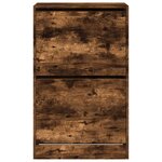 vidaXL Armoire à chaussures chêne fumé 60x34x96 5 cm bois d'ingénierie