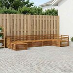 vidaXL Ensemble de canapés d'extérieur 7 Pièces Naturel