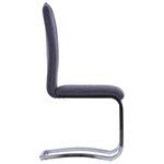 vidaXL Chaises à manger cantilever lot de 2 gris similicuir daim
