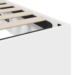 vidaXL Cadre de lit ottoman avec stockage Blanc 193 x 120 x 25 cm