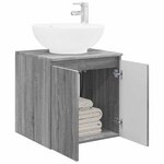 vidaXL Vanité de lavabo mural Sonoma gris 49 5 x 44 5 x 65 cm
