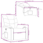 vidaXL Fauteuil de massage inclinable électrique Marron foncé Tissu