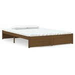 vidaXL Cadre de lit Marron miel Bois massif 140x200 cm