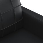 vidaXL Ensemble de canapés 4 Pièces avec coussins noir similicuir