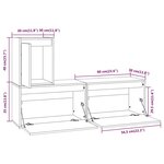 vidaXL Meubles TV 3 Pièces Bois massif de pin
