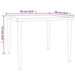 vidaXL Table de jardin gris 48x48x37 cm acier