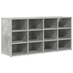 vidaXL Cabinet à chaussures Gris béton 103x30x51 cm Bois d'ingénierie