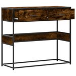 vidaXL Table console chêne fumé 90x35x80 cm bois d'ingénierie
